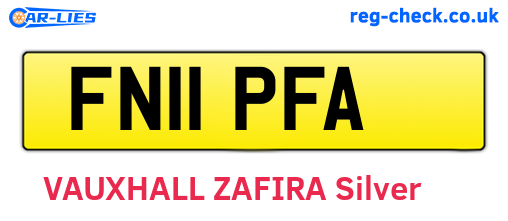 FN11PFA are the vehicle registration plates.