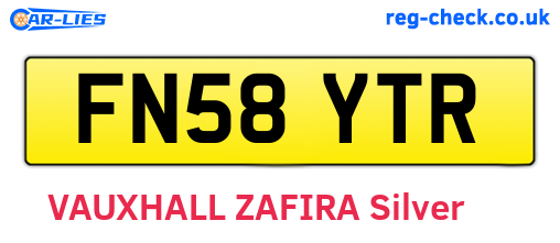 FN58YTR are the vehicle registration plates.