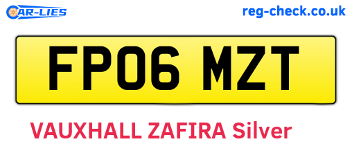 FP06MZT are the vehicle registration plates.