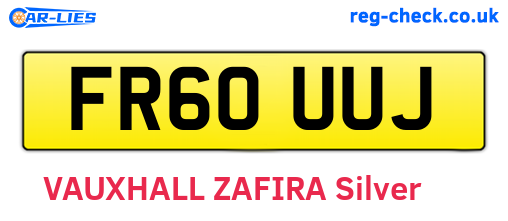 FR60UUJ are the vehicle registration plates.