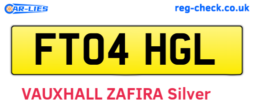 FT04HGL are the vehicle registration plates.