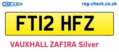 FT12HFZ are the vehicle registration plates.