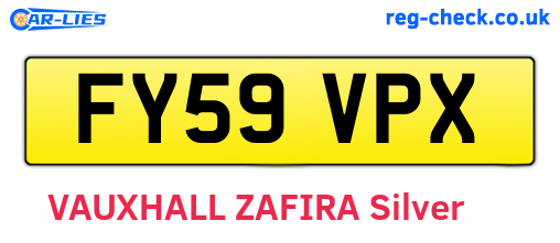 FY59VPX are the vehicle registration plates.