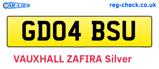 GD04BSU are the vehicle registration plates.