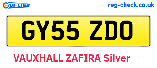 GY55ZDO are the vehicle registration plates.