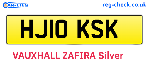 HJ10KSK are the vehicle registration plates.