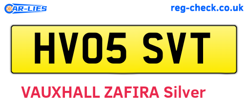 HV05SVT are the vehicle registration plates.