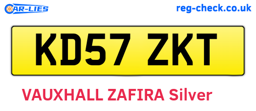 KD57ZKT are the vehicle registration plates.