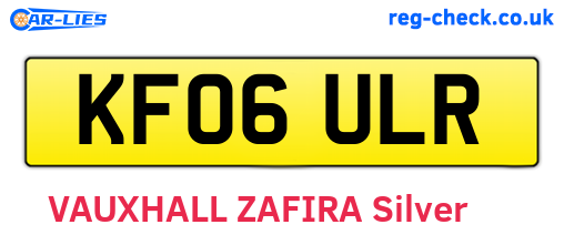 KF06ULR are the vehicle registration plates.