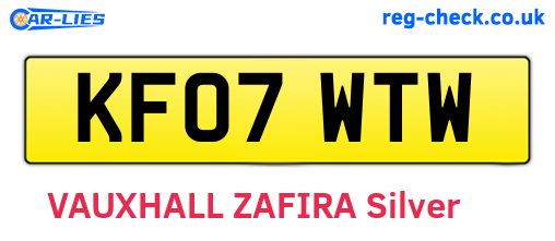 KF07WTW are the vehicle registration plates.