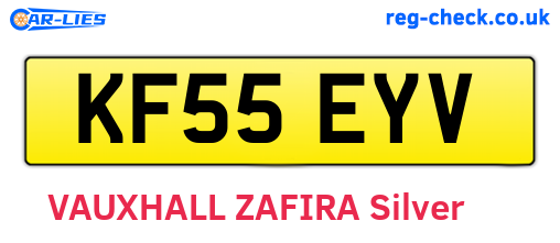 KF55EYV are the vehicle registration plates.