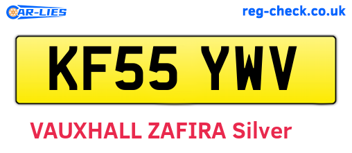 KF55YWV are the vehicle registration plates.