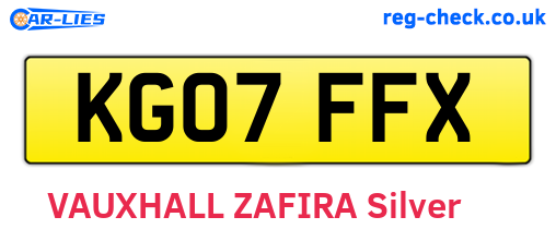 KG07FFX are the vehicle registration plates.