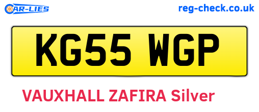 KG55WGP are the vehicle registration plates.