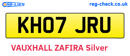 KH07JRU are the vehicle registration plates.