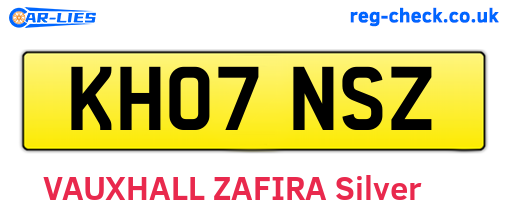 KH07NSZ are the vehicle registration plates.