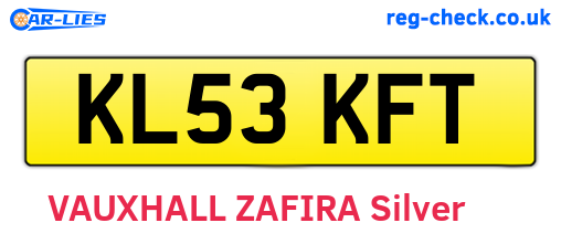 KL53KFT are the vehicle registration plates.