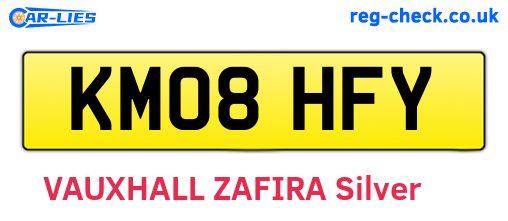KM08HFY are the vehicle registration plates.