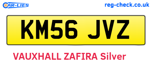 KM56JVZ are the vehicle registration plates.