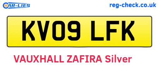KV09LFK are the vehicle registration plates.