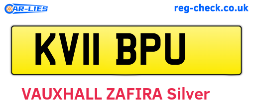 KV11BPU are the vehicle registration plates.