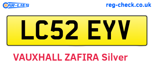 LC52EYV are the vehicle registration plates.