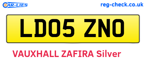 LD05ZNO are the vehicle registration plates.