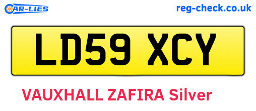 LD59XCY are the vehicle registration plates.