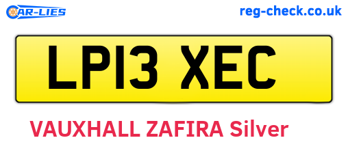 LP13XEC are the vehicle registration plates.