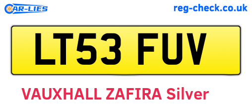 LT53FUV are the vehicle registration plates.
