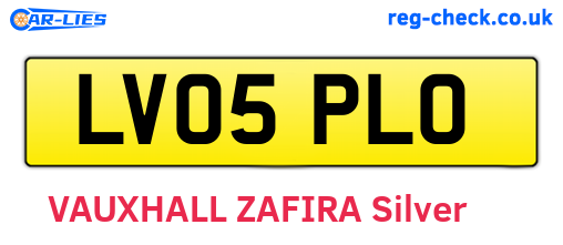 LV05PLO are the vehicle registration plates.