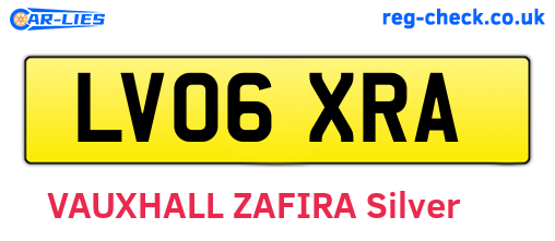 LV06XRA are the vehicle registration plates.
