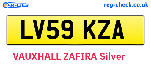 LV59KZA are the vehicle registration plates.