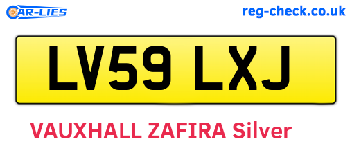 LV59LXJ are the vehicle registration plates.