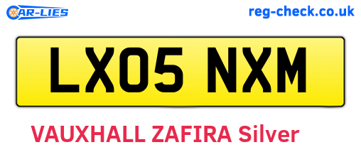 LX05NXM are the vehicle registration plates.