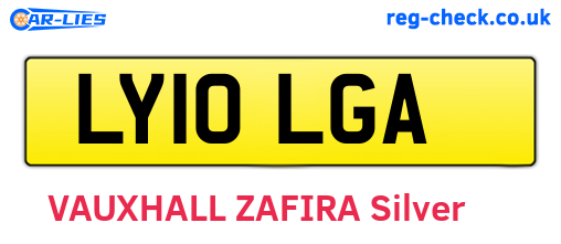 LY10LGA are the vehicle registration plates.