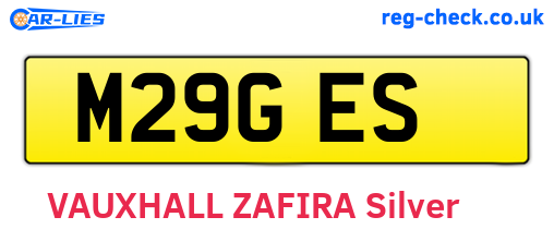 M29GES are the vehicle registration plates.