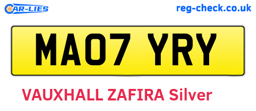 MA07YRY are the vehicle registration plates.