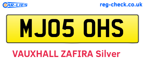 MJ05OHS are the vehicle registration plates.