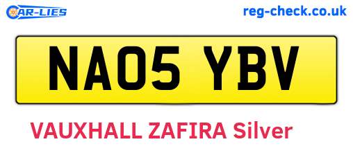 NA05YBV are the vehicle registration plates.