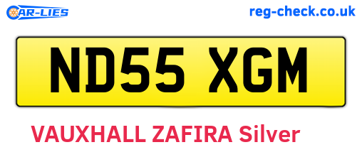 ND55XGM are the vehicle registration plates.