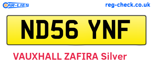 ND56YNF are the vehicle registration plates.