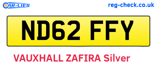 ND62FFY are the vehicle registration plates.