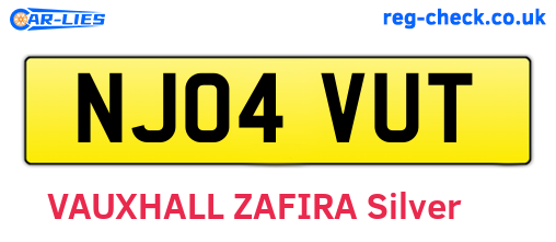 NJ04VUT are the vehicle registration plates.