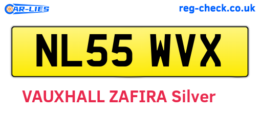 NL55WVX are the vehicle registration plates.