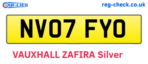 NV07FYO are the vehicle registration plates.
