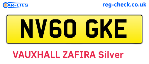 NV60GKE are the vehicle registration plates.