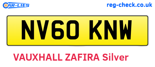 NV60KNW are the vehicle registration plates.