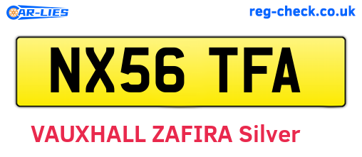 NX56TFA are the vehicle registration plates.