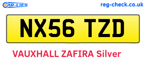 NX56TZD are the vehicle registration plates.